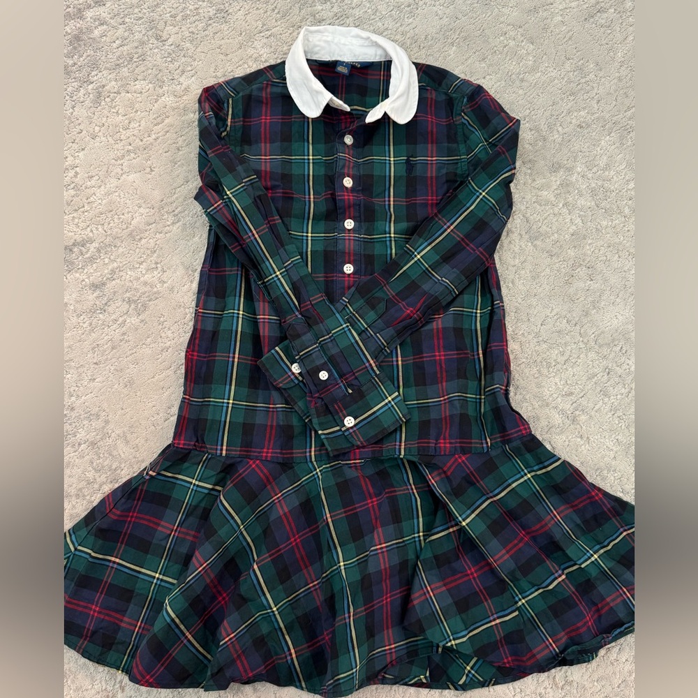 Polo by Ralph Lauren Green and Red Plaid Dress